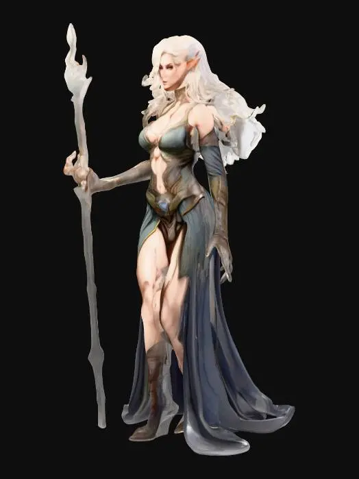 3D model for Elven Sorceress