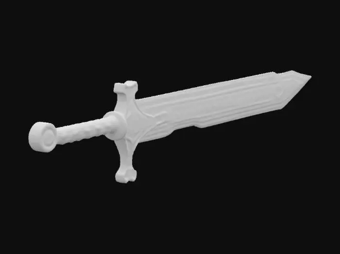 3D model for Berserk anime sword very detailed 