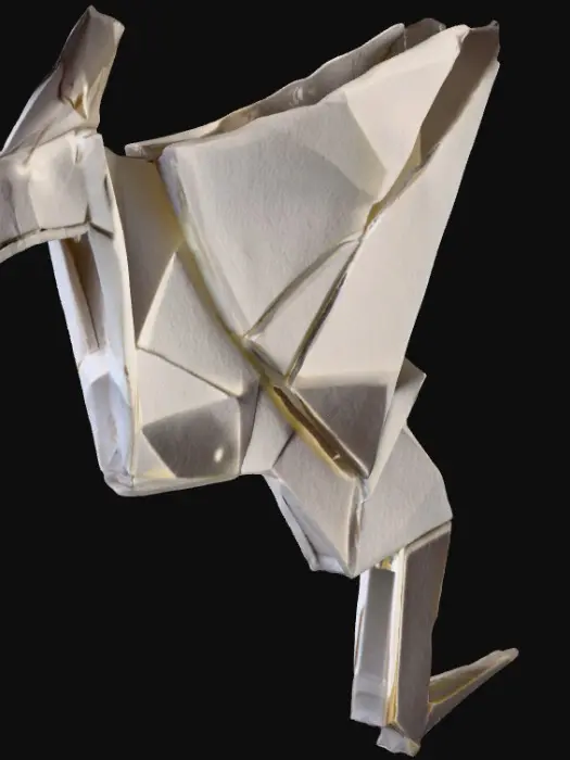 3D model for Origami  wyvern Sketch