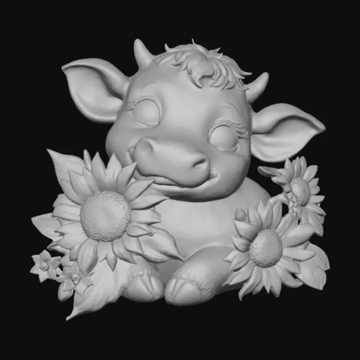 3D model for Sunflower Cow