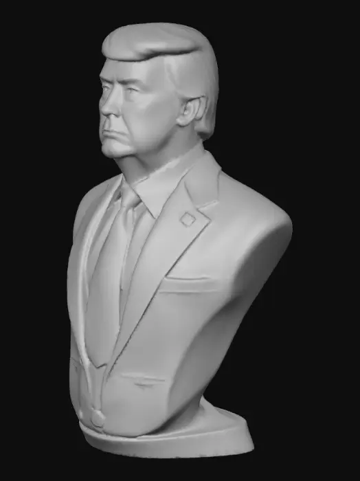 3D model for Realistic symmetrical Donald Trump,