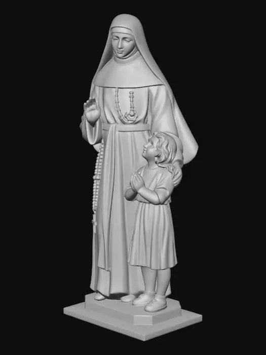 3D model for St. Joanna de Lestonnac and the Young Girl