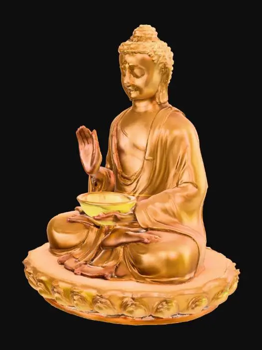 3D model for Buddha in lotus position play handpan