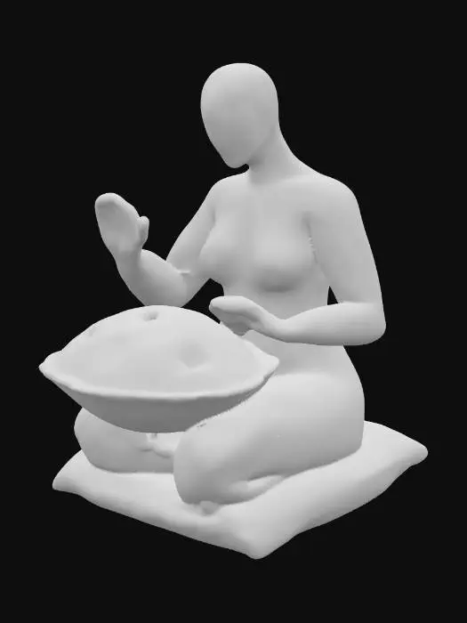 3D model for Woman Handpan Sculpture