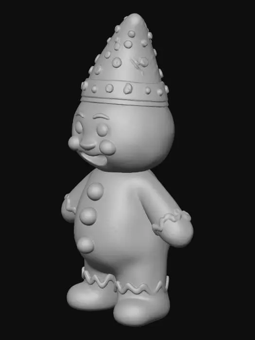 3D model for erstelle einen Lebkuchenmann für den 3d Druck mit maximal 4 Farben in Vertex