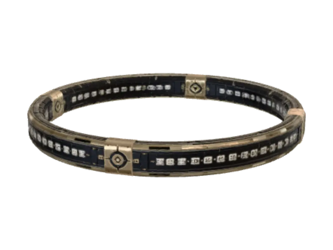 Golden Cipher Ring par jessetebay — créé avec le générateur 3D Meshy AI, téléchargement gratuit FBX OBJ GLB STL