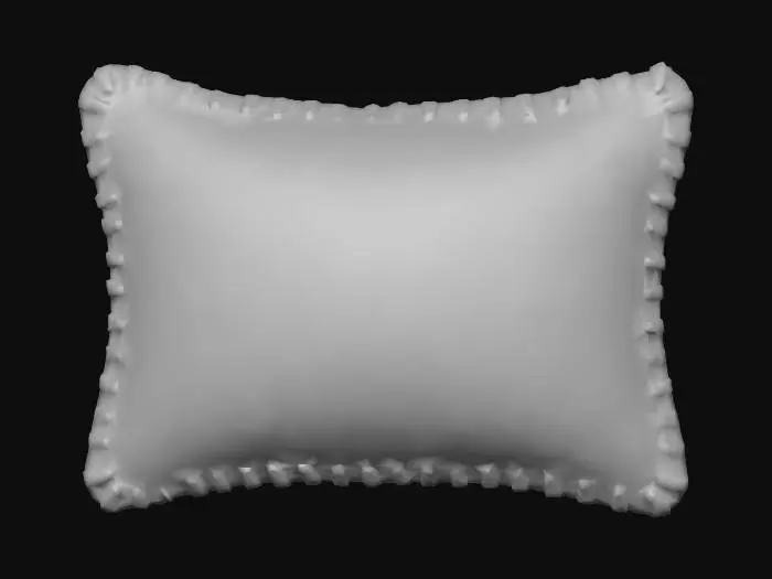 3D model for rectangle halloween image suitable for childs cushion stitches around the edges