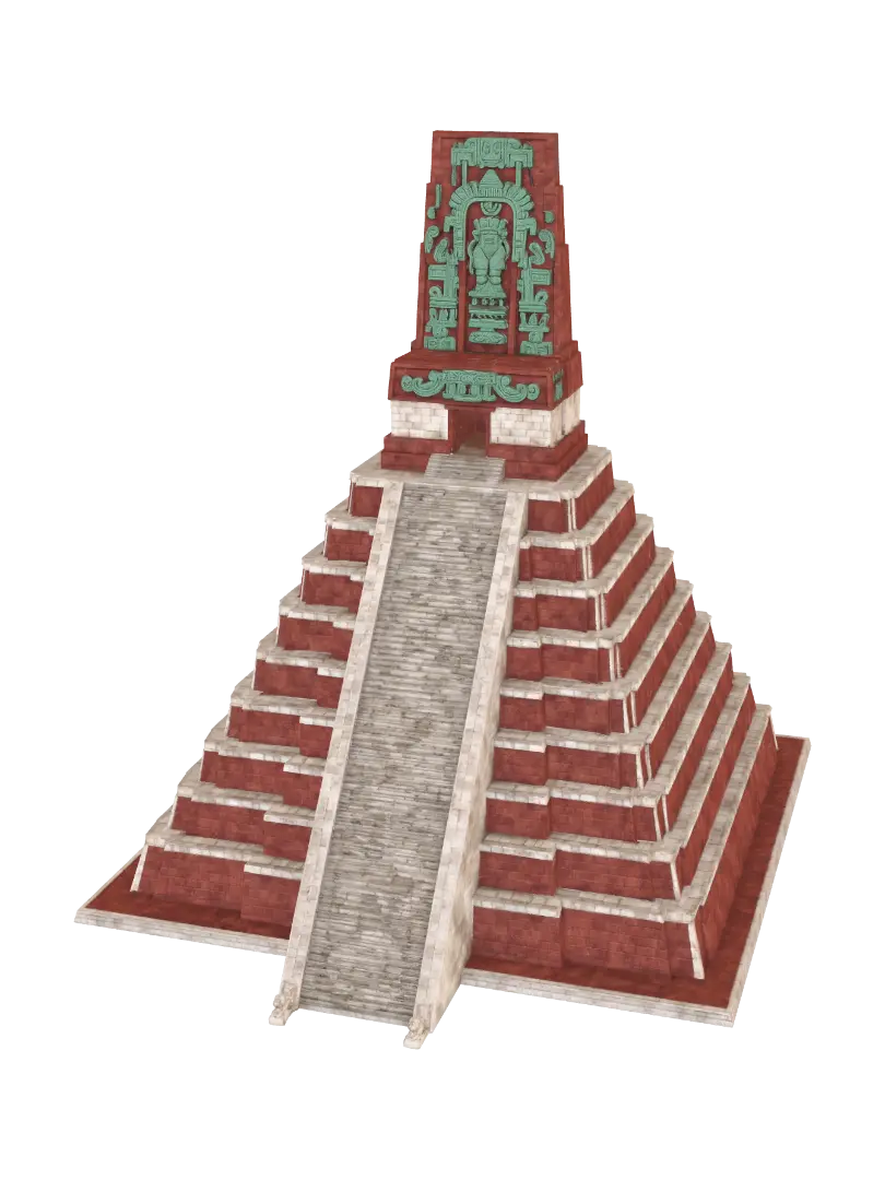 Tikal - Maya 3D model, vytvořený pomocí AI