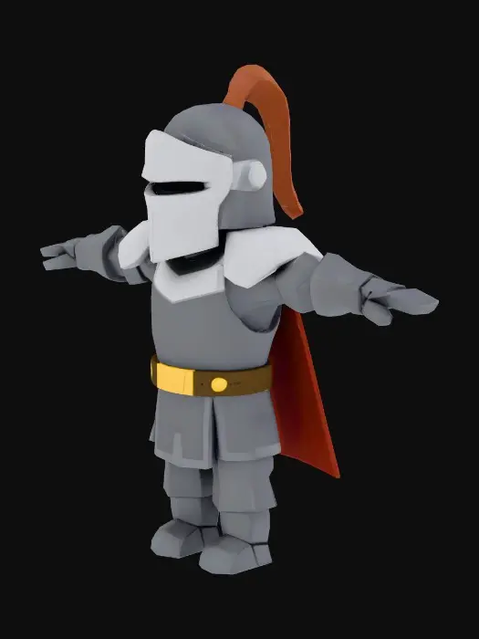 3D model for Knight in Profile