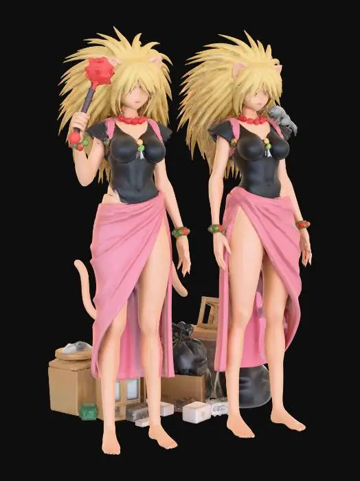 3D model for Twin Cat Warriors