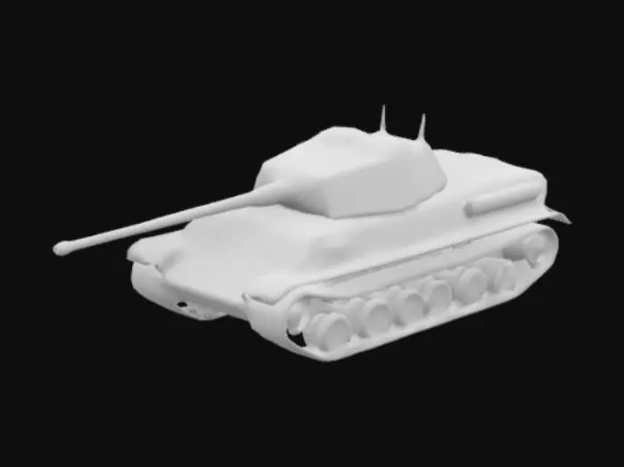 3D model for a german panzer III armored car, short cannon, north african desert style camouflage