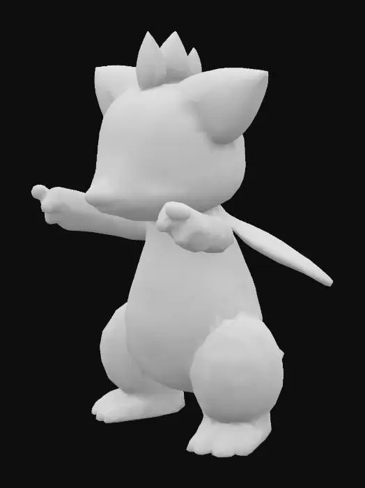 3D model for a new digimon similar to a rookie, t-pose, high resolution stylized Texture