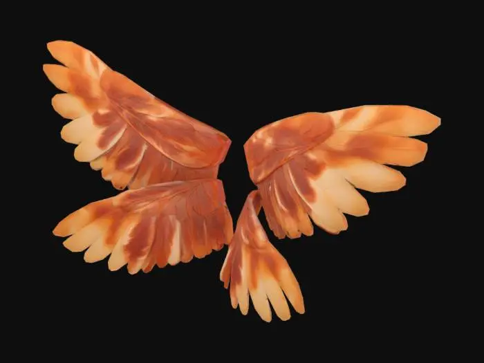 3D model for gold wings