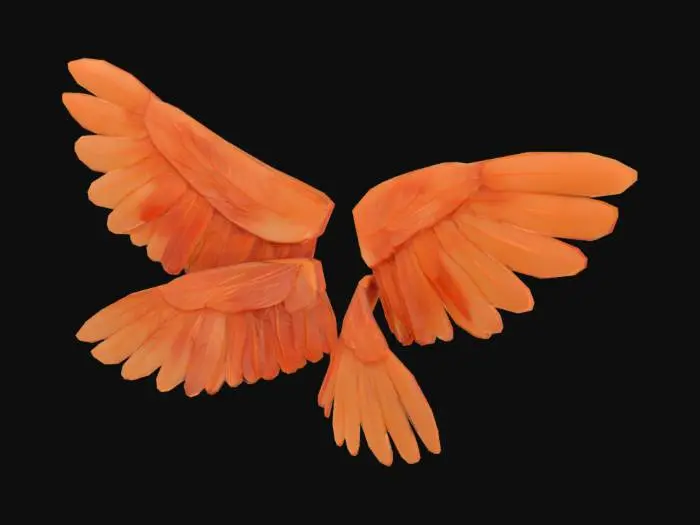 3D model for gold wings