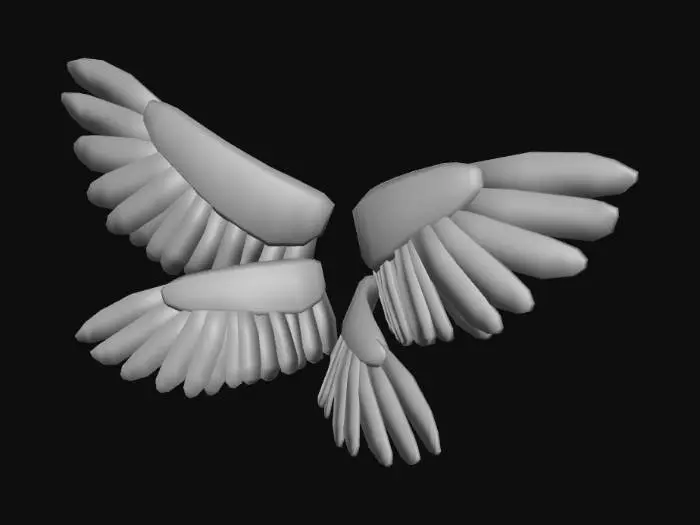 3D model for gold wings