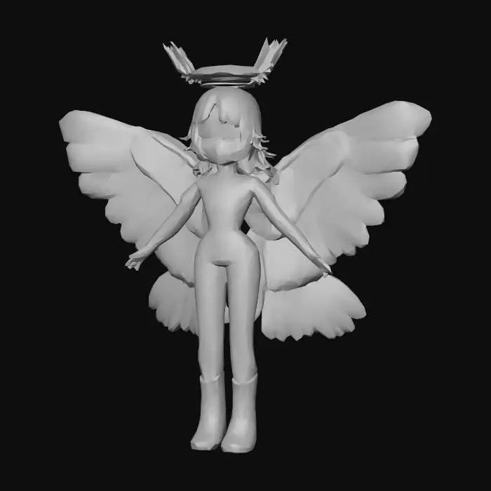 3D model for Angel Girl Brianna (Blue Angelic Guardian)