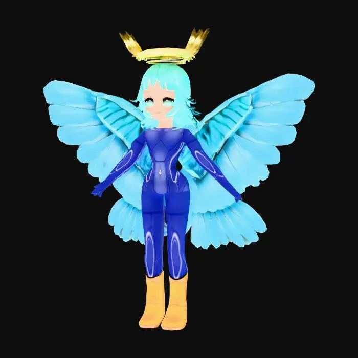 3D model for Angel Girl Brianna (Blue Angelic Guardian)