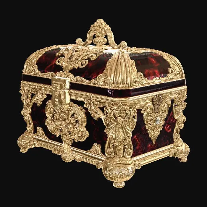 3D model for Gilded Baroque Treasure Chest