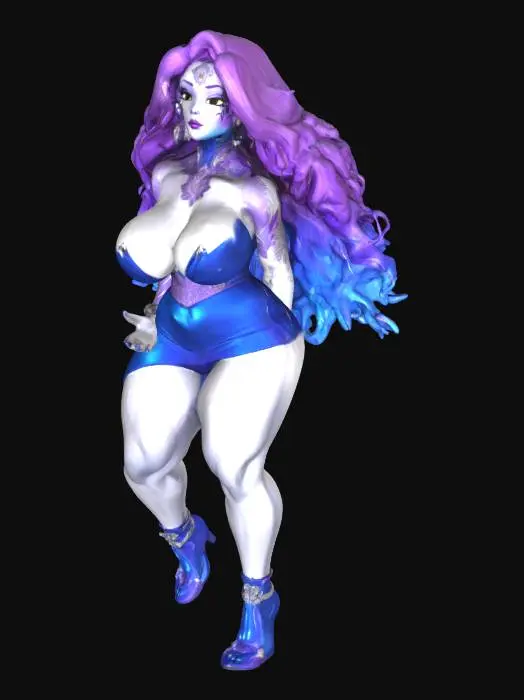 3D model for Moonlit Diva, #SketchTo3D#