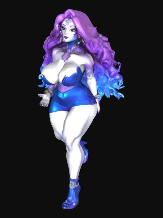 3D model for Moonlit Diva, #SketchTo3D#