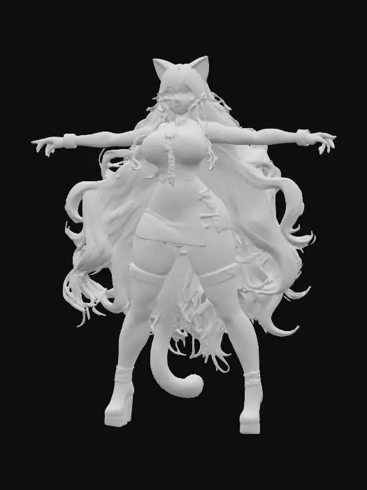 3D model for Crimson Cat Maid