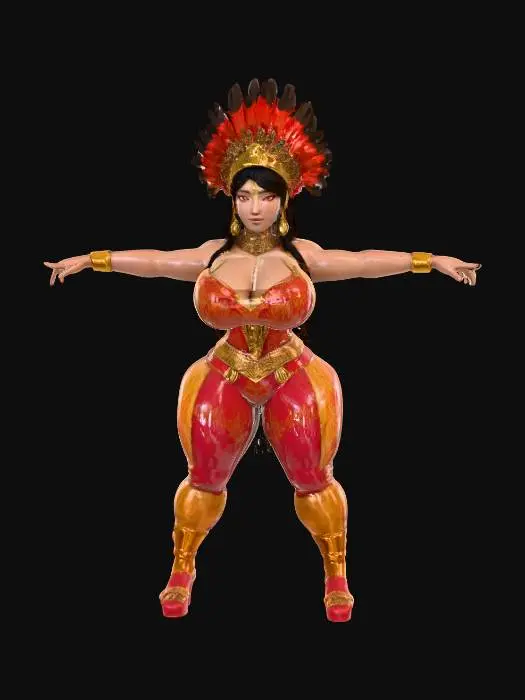 3D model for Inca princess