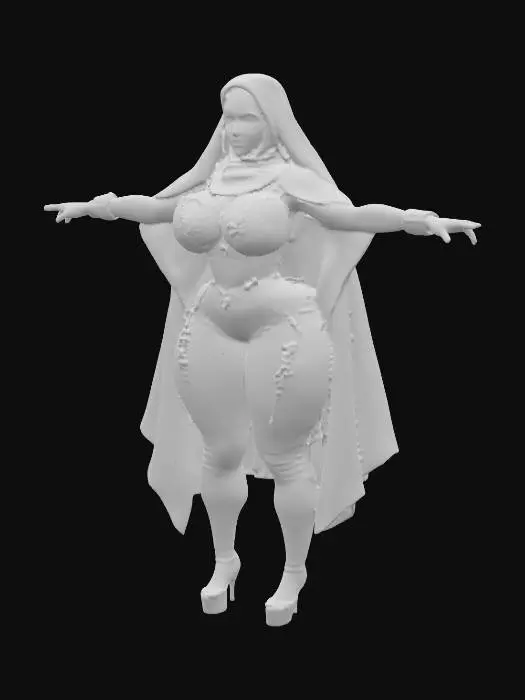 3D model for Veiled Latex Elegance, #PBR#