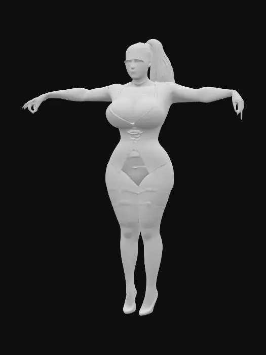 3D model for Teal Lingerie