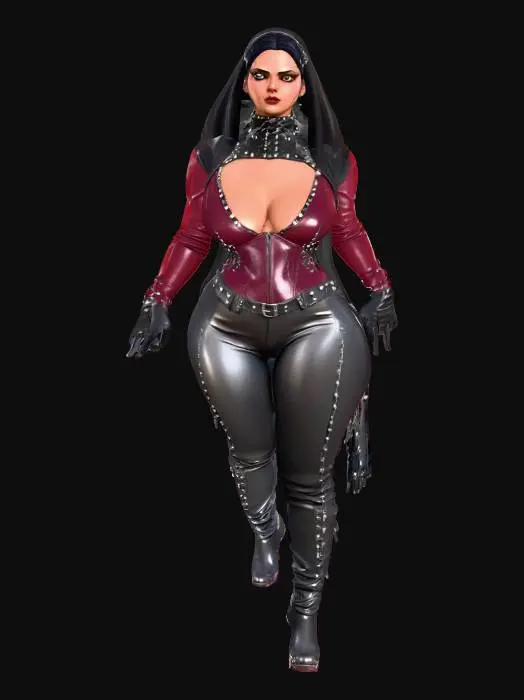 3D model for Gothic Hijab Biker