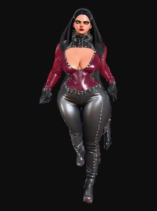 3D model for Gothic Hijab Biker