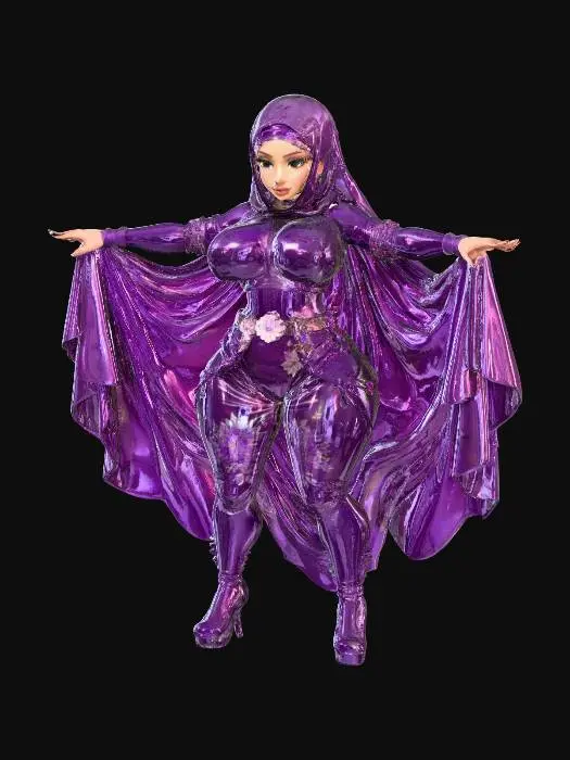3D model for Purple Panther Warrior