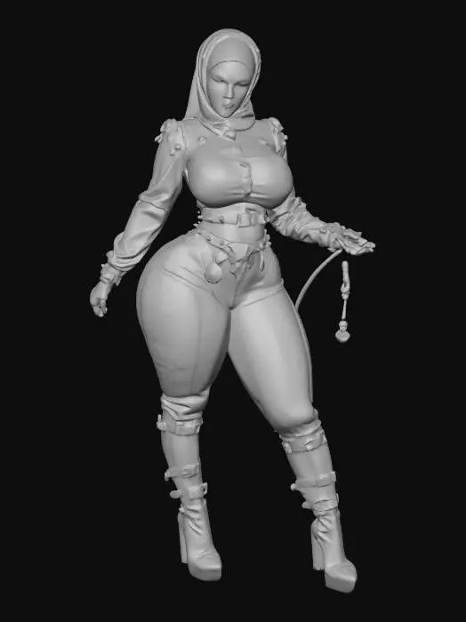 3D model for Latex Hijab Model Mistress