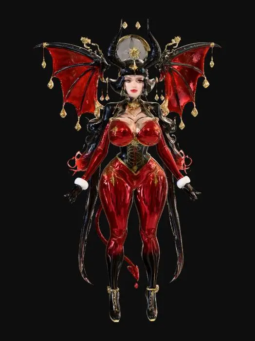 3D model for Christmas Succubus, #Christmas2025#