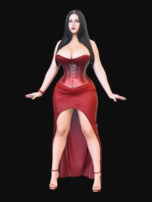 3D model for Elegance in Red