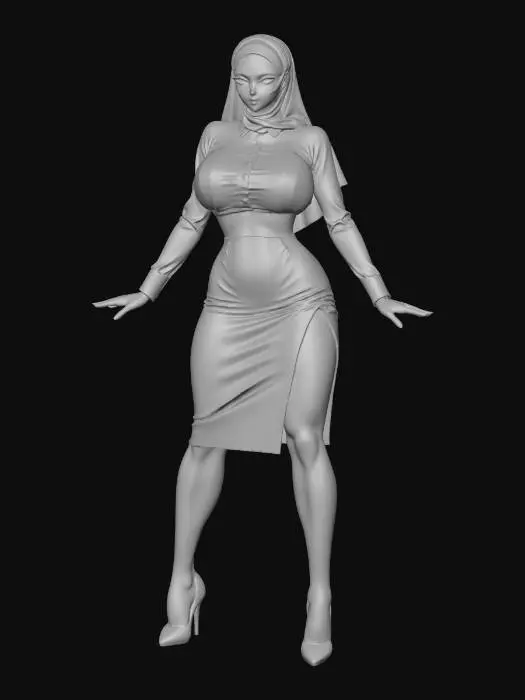 3D model for Mystical Hijab Secretary