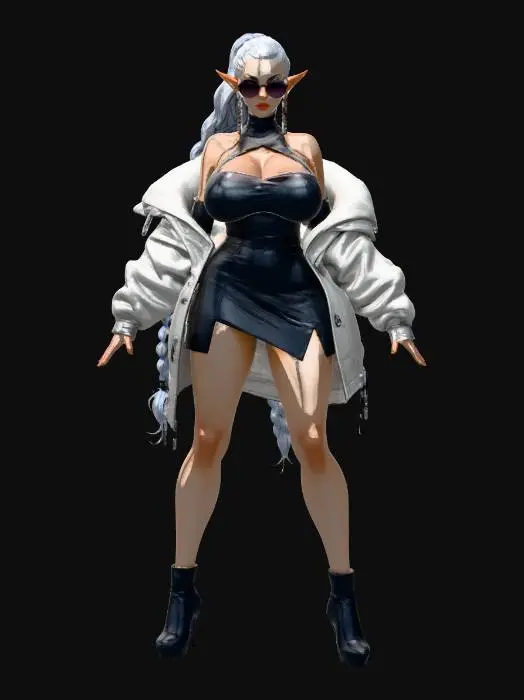 3D model for Glamorous Elven Guardian