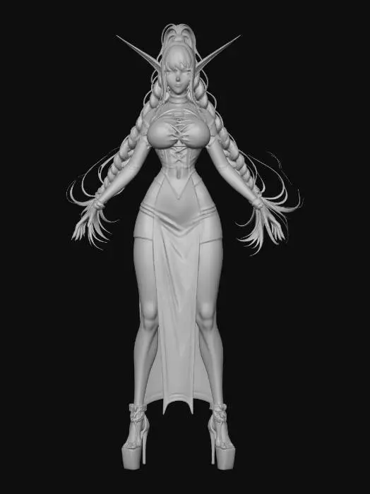 3D model for Ethereal Gothic Elf Enchantress