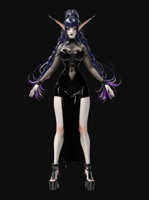 3D model for Ethereal Gothic Elf Enchantress