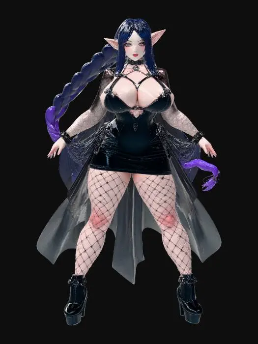 3D model for Gothic Elf Fashionista
