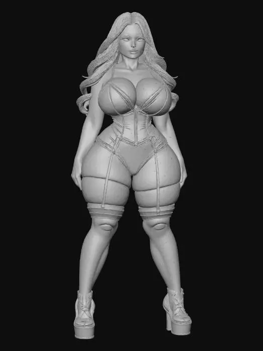 3D model for Purple Lingerie Model