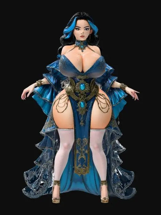 3D model for Voluptuous Fantasy character