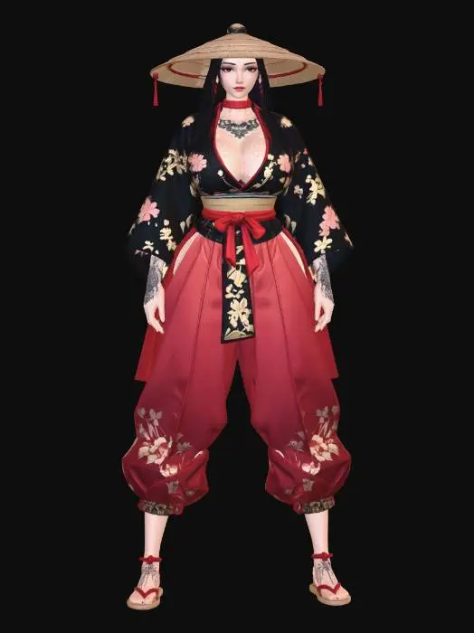 3D model for Crimson Silk Blossom