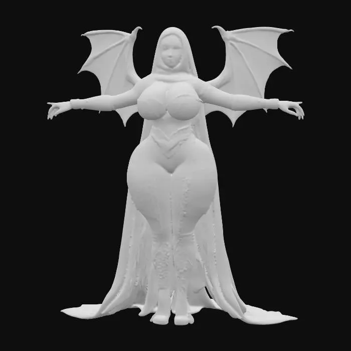 3D model for Winged Djin, #PBR#