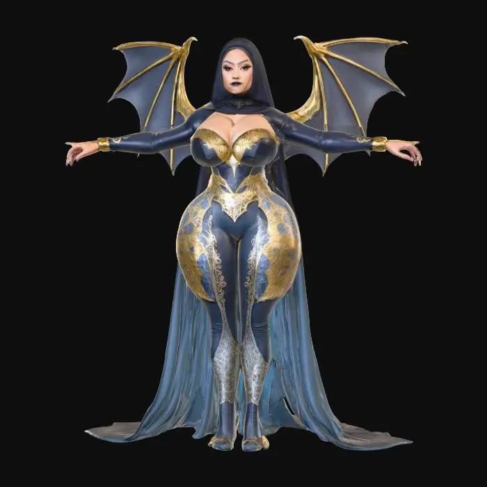 3D model for Winged Djin, #PBR#