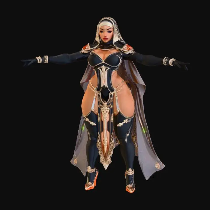 3D model for Latex Hijab Desert Goddess