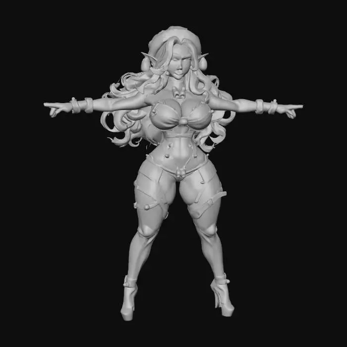 3D model for fantasy female Elf Latex figure