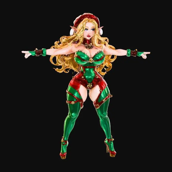 3D model for fantasy female Elf Latex figure