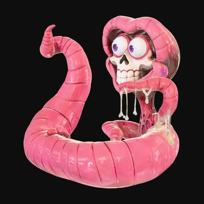 3D model for Pink Skullworm