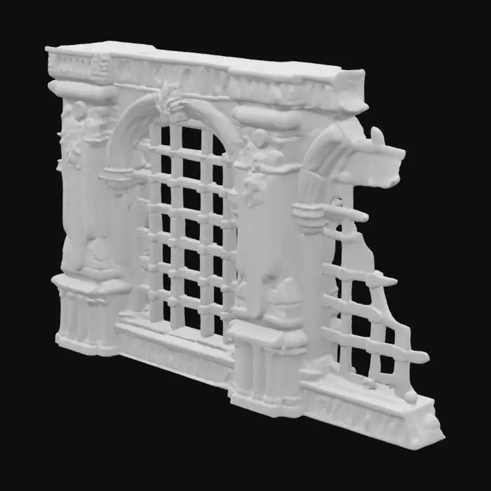 3D model for Gothic Ruin Wall Model