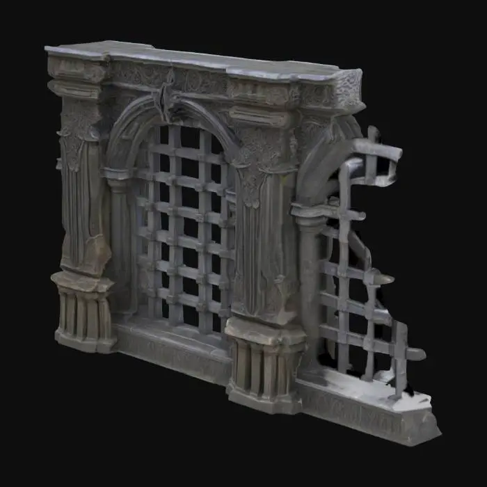 3D model for Gothic Ruin Wall Model